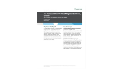 Forrester Wave™：DDOS緩解解決方案，Q1 2021