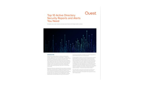 前10個Active Directory安全報告和您需要的警報
