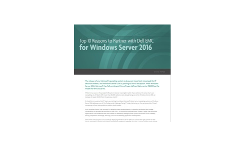 與Windows Server 2016的Dell EMC合作的十大理由
